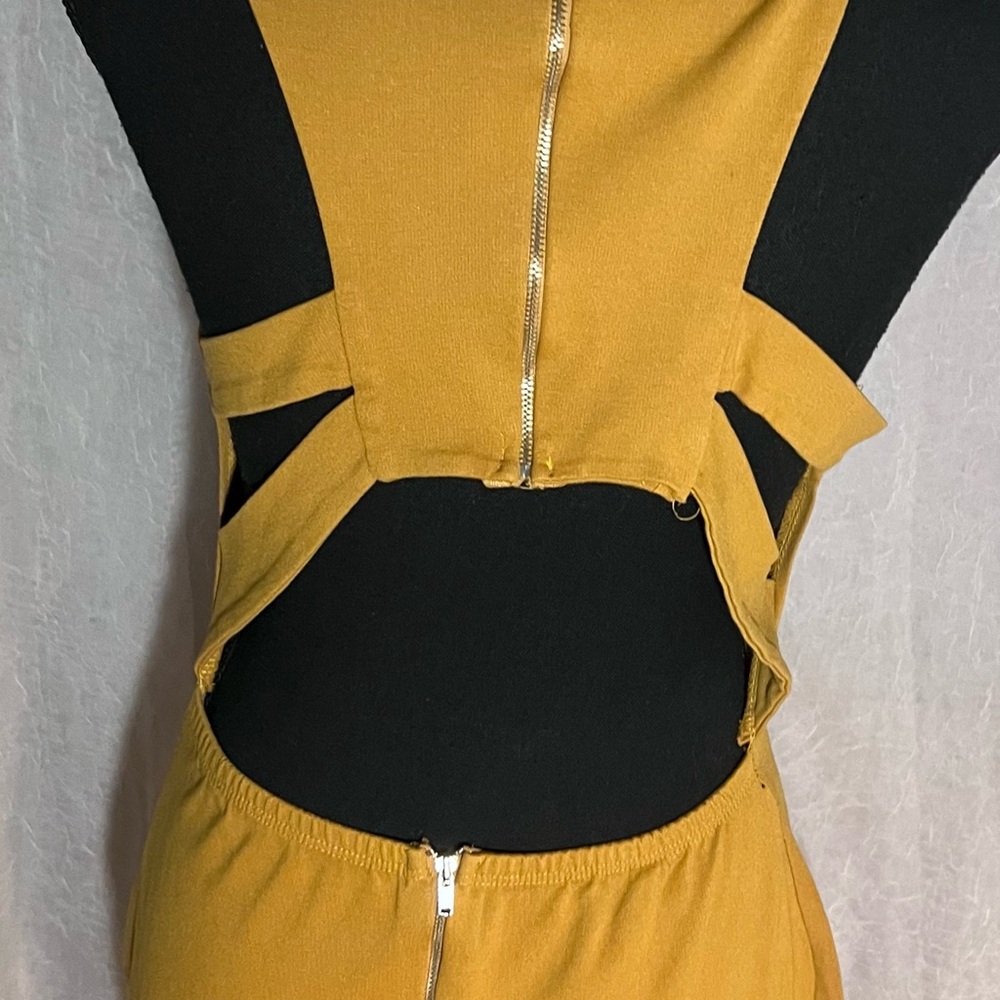 Windsor yellow bodycon dress with open back